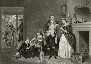 George Washingtons første interview med fru Custis, fra 